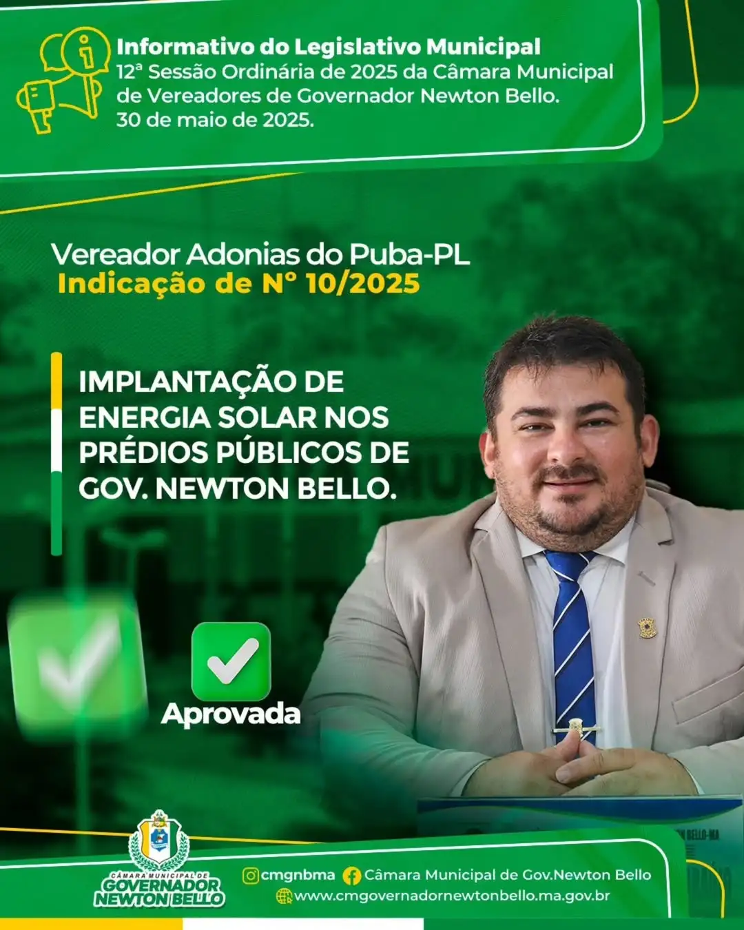 Amanhã tem Sessão Ordinária. Confira a seguir as indicações aprovadas na última sessão