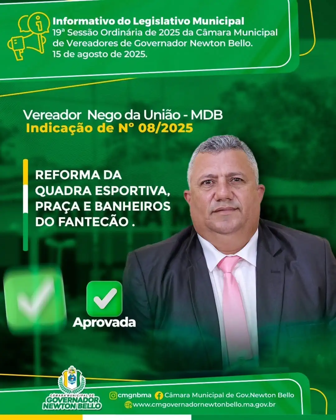 Indicações Aprovadas na 19ª Sessão Ordinária de 2025