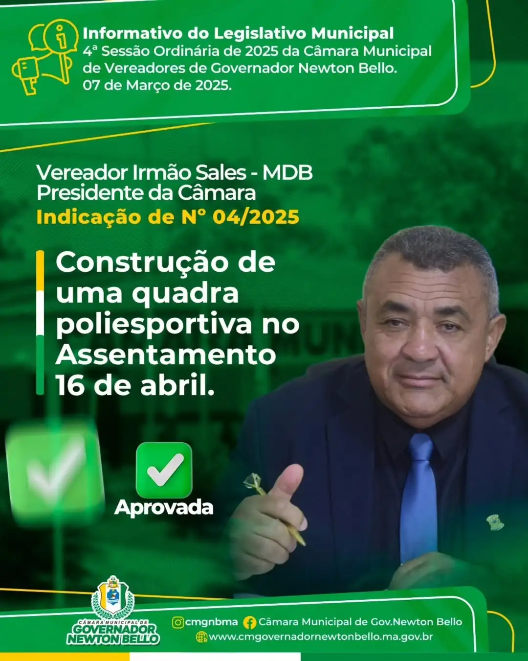 Proposições aprovadas na última sessão ordinária