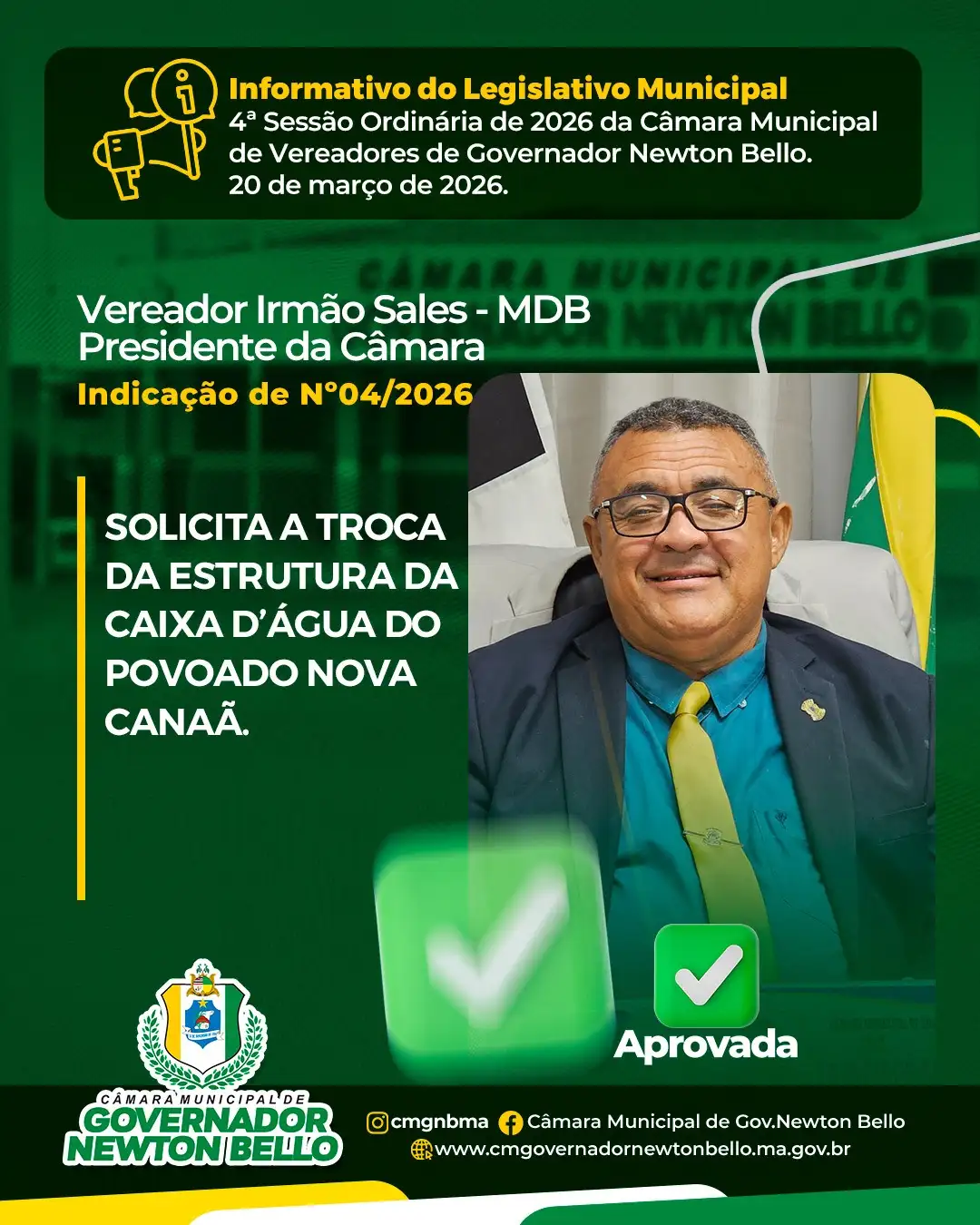 Indicações Aprovadas na 4ª Sessão Ordinária de 2026