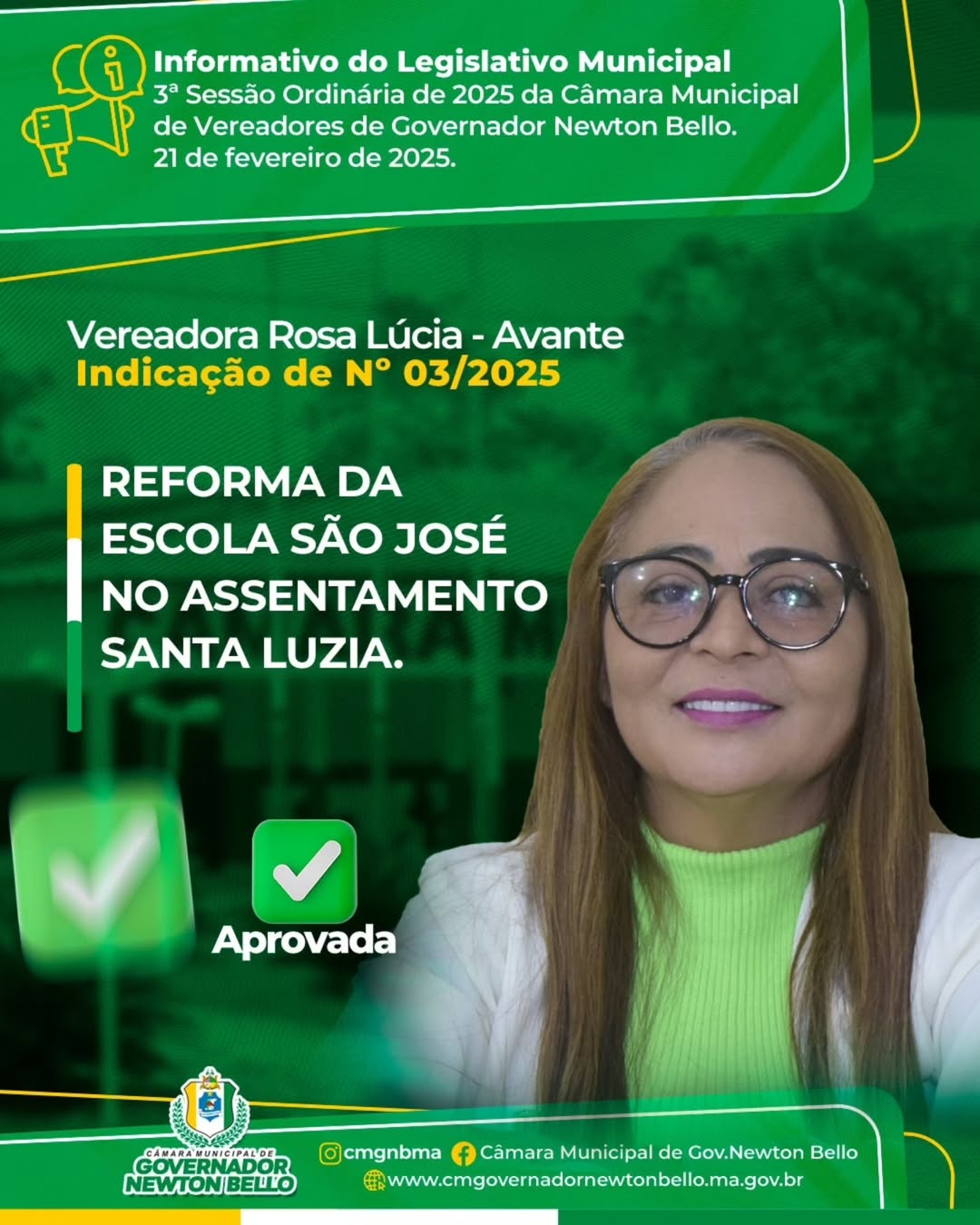 Proposições legislativas aprovadas na última sessão ordinária !